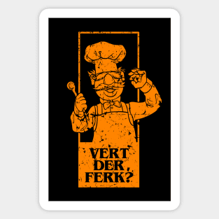 vert der ferk retrocolor - orange Sticker